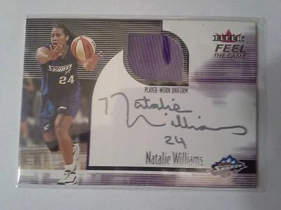 2001 Fleer Ultra WNBA NATALIE WILLIAMS Feel The Game Jersey GU Utah Starzz - Image 1 of 2