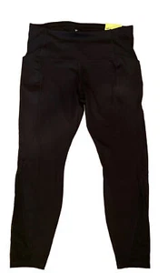 All In Motion - Black High-Rise 7/8 Leggings (XL) Bottom Of Leg Mesh W/pockets - Picture 1 of 3