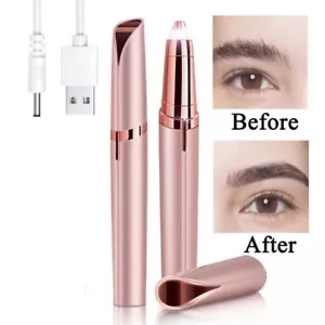 Womens Electric Face Eyebrow Trimmer Brows Razor Facial Epilator Hair Remover US - Picture 1 of 8
