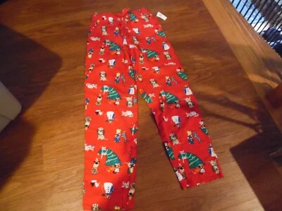 Nuevo Antiguo Azul Marino Mascotas Navidad Salón Pantalones Talla Pequeña Foto 1 de 4