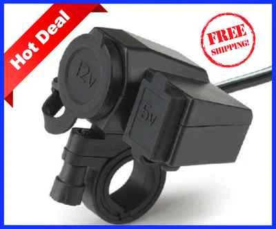 Kit de carregamento USB Dual Sport SUZUKI DRZ400 Honda XR650L KTM450 Street Legal 5v 12v - Imagem 1 de 4