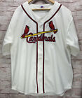 Russell Athletic Men’s Logo Button Down Jersey Cardinals White Size XL