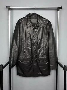 Yves Saint Laurent YSL Vintage Mens Leather Jacket Size 52 - Picture 1 of 9