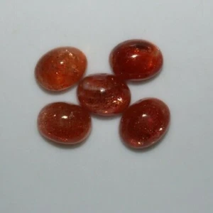 Natural Sunstone 9x7mm Flat Back Oval Cabochon Loose Gemstone(s) - Picture 1 of 3