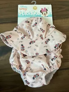 Disney Baby Girl Minnie Mouse Pink Sun Hat And Swim Diaper Set 12 Months 50 UPV - Picture 1 of 4
