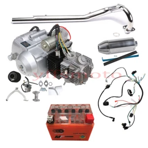 Full Kit 125cc Engine Motor Semi Auto 3-2-1-N-R for ATV Go Kart Quads Dune Buggy - Foto 1 di 11