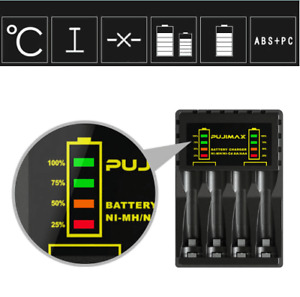 4 Slot Intelligent Battery Charger For AA AAA NI-CD NI-MH Rechargeable Batteries