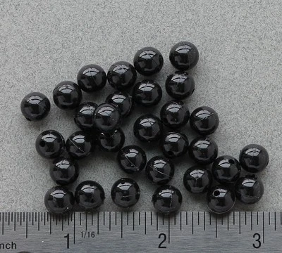 KATANA BLADES 8mm 200 Count Round Jet Black Beads USA Fishing Tackle Free Shipping