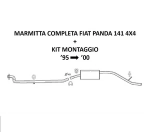 Marmitta completa asso per FIAT Panda 141 1.1 4X4 + kit montaggio - Picture 1 of 4