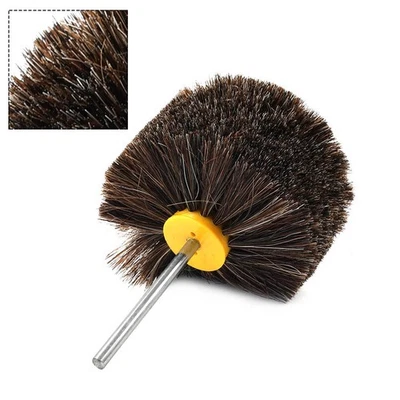 4" Horsehair Polishing Wheel Buffing Brush with Ball Head Wood Metal Rotary Tool - Image 1 of 4