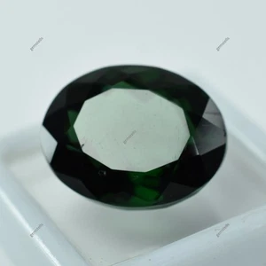 18.00 Ct Lab-Created Tsavorite Green Garnet CERTIFIED Oval Shape Loose Gemstone - Picture 1 of 4