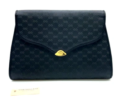 Authentic Gucci Micro GG Canvas Black 005-781-9341 Clutch Bag NS110312 - Image 1 of 4