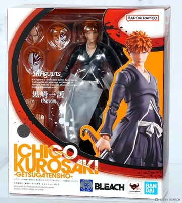 FIGURA DE ACCIÓN BANDAI S.H.FIGUARTS BLANQUEADOR ICHIGO KUROSAKI -GETSUGATENSHO- 155mm Foto 1 de 4