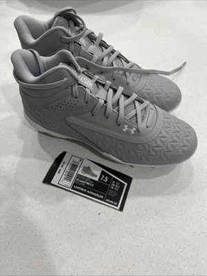 Nuevo sin caja Under Armour Leadoff Mid 3.0 gris para hombre talla 7.5 $45 venta al por menor Foto 1 de 4