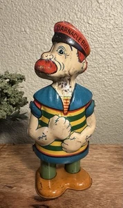 Juguete de cuerda litográfico de hojalata Chein "The Sailor" Barnacle Bill de colección de 1930 - Imagen 1 de 8
