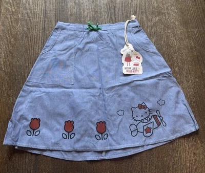 Nuevo con etiquetas Mishalulu para Hello Kitty Sanrio Talla 8 Niñas Azul Cambray Falda Foto 1 de 4