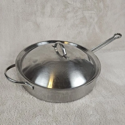 Revere Ware Proline Skillet Frying Pan With Lid Copper Core Stainless 12" - Image 1 of 4