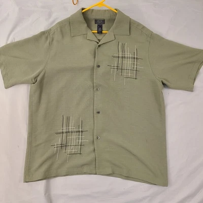 Crazy Horse Men’s Green Short Sleeve Button-Up Shirt – Men’s Large, Casual - Image 1 of 4