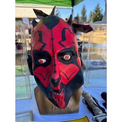 Máscara de Borracha Adulta 2509 Fantasia Rubie Star Wars Darth Maul Sith Lord Antiga Anos 90 - Imagem 1 de 4
