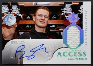 2018-19 UD Ultimate Collection Jersey Autograph Tkachuk Senators Auto /125 - Foto 1 di 2