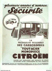 Publicite Auto Citroen 1933 - Picture 1 of 1