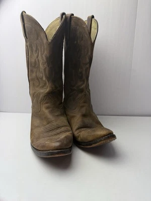 De Colección Durango Coñac Cuero OILED Vaquero Western Botas de Montar 10.5 Punta Rizada Foto 1 de 4
