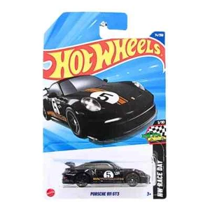 Hot Wheels 2025 NEW Mainline Case C PORSCHE 911 GT3 Black HW Race Day # 1/10 #74 - Picture 1 of 6