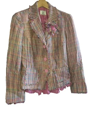 BONITO TRAJE DE SARGA ROSA VINTAGE AÑOS 90 Completamente Forrado 12 NUEVO SIN ETIQUETAS + ¡ENVÍO GRATUITO! Foto 1 de 4