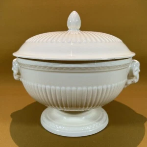 Wedgwood Edme Creamware Large Soup Serving Lidded Tureen Rams Head Handles - Picture 1 of 20