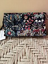 Vera Bradley Enchantment Floral Foxes Cosmetic Bag Zip TRAVEL Pouch Trapeze NWT