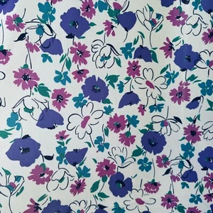 TELA DE POLIETILENO FLORAL ROSA PÚRPURA TRASIMPRESIÓN AÑOS 70 1,66 yardas - Imagen 1 de 4
