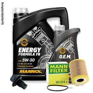 Ölwechsel Set Mannol Motoröl + MANN Ölfilter + Ablassschraube