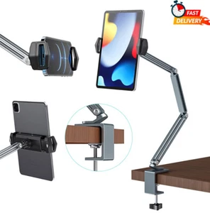 Tablet Halterung Tisch Ständer 360° verstellbar Langarm Halter Schreibtisch - Bild 1 von 13