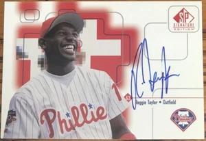 1999 SP Signature Edition Autographs Reggie Taylor RT Philadelphia Phillies - Picture 1 of 2