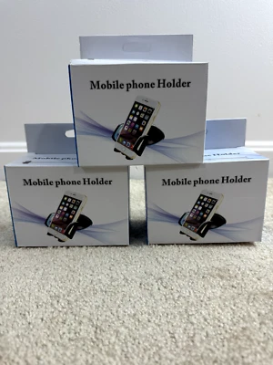 3 Car Phone Holder Dashboard Windshield Phone Mount Universal for iPhone Samsung - Image 1 of 4