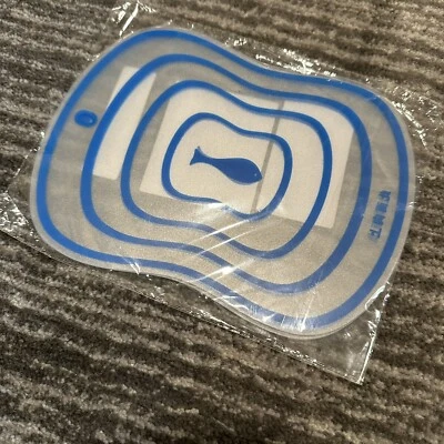 Small Thin Cutting Board Clear Blue Flexible Plastic Mat 7.5x6in Fish Travel New - Image 1 of 4