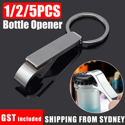 1-5x Bottle Opener Keyring Keychain Metal Beer Bar Tool Claw Gift Wall Key Ring - image 1 of 4