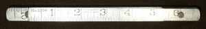 THE LUFKIN RULE CO NO. 1206 VINTAGE FOLD RULER METAL VINTAGE MEASUREMENT TOOL - Picture 1 of 7