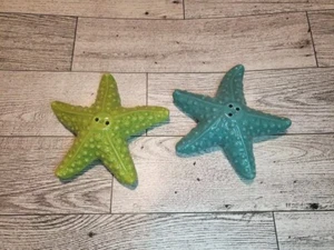 Vintage Starfish Salt And Pepper Shakers Marked C.S. Nautical Beach Coastal - Picture 1 of 7