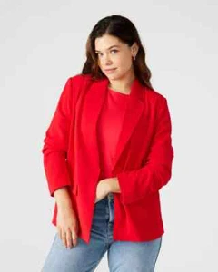 NWT Steve Madden Payton Blazer Red Size M - Picture 1 of 2