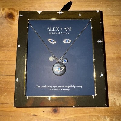 Alex + Ani Protección Dije Collar y Pendientes Set de Regalo Foto 1 de 3