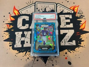 2023 Prizm Jordan Addison Rookie Blue ICE /99 #368 RC PSA 10 NFL Vikings - Bild 1 von 3