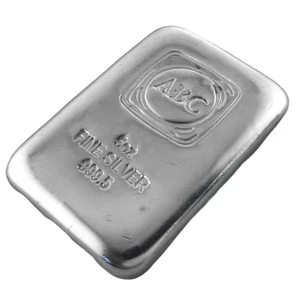 5 Ounce 999.5 Fine Silver Bullion ABC Mint Certified Ingot Bar ABC Gift Pouch - Picture 1 of 2