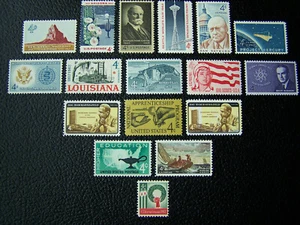 US STAMPS 1962 YEAR COMPLETE SET, SCOTT # 1191-1207 OG., MNH. - Picture 1 of 1