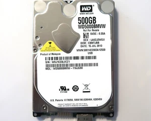 Western Digital WD5000BMVW-11AJGS0 EBMTJBB (WXJ1) Malaysia 500gb USB 15JUL2013 - Picture 1 of 1