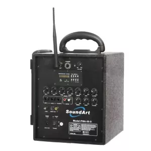 New SoundArt 40 Watt Rechargeable Wireless PA System w/ Microphone, MP3 Player - Picture 1 of 2