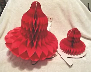 Vintage~Liberty Bell Christmas Decor~Honeycomb Paper Fold Out Bells~1960's - Picture 1 of 11