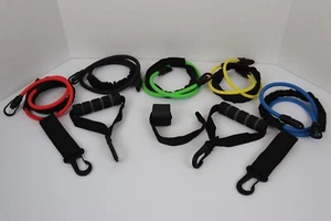 Crane Fitness 5 level resistance tube band set 11 pieces Handles w/ Bag - Picture 1 of 3