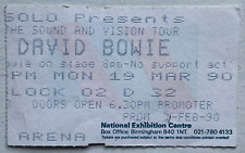 David Bowie Original Used Concert Ticket NEC Arena 19th March 1990