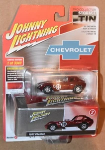 JOHNNY LIGHTNING 1963 CHEVROLET CHEETAH COLORS STORAGE TIN SERIES 1 / 3340 NEW - Picture 1 of 9
